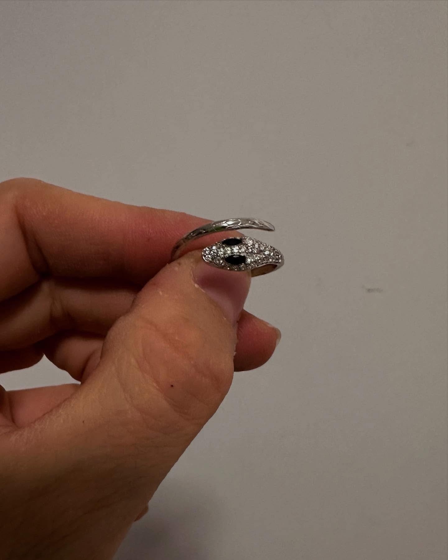 Anello in argento sterling 925 Serpente